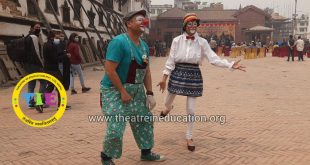 bishard-basnett-celebrates-world-theater-day-with-team-in-basantpur